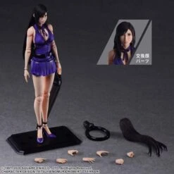 PLAY ARTS: Final Fantasy VII Remake - Tifa Lockhart (Blue Dress Ver.) [Square Enix] -Cheap Doll Shop play arts final fantasy vii remake tifa lockhart blue dress ver square enix 1 7