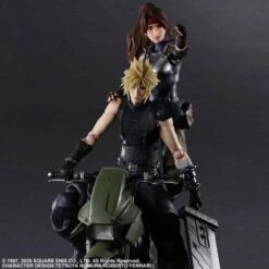 PLAY ARTS Kai Final Fantasy VII Remake - Jessie Rasberry Cloud & Bike SET [Square Enix] -Cheap Doll Shop play arts kai final fantasy vii remake jessie rasberry cloud bike set square enix 1 5
