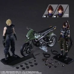 PLAY ARTS Kai Final Fantasy VII Remake - Jessie Rasberry Cloud & Bike SET [Square Enix] -Cheap Doll Shop play arts kai final fantasy vii remake jessie rasberry cloud bike set square enix 1 6